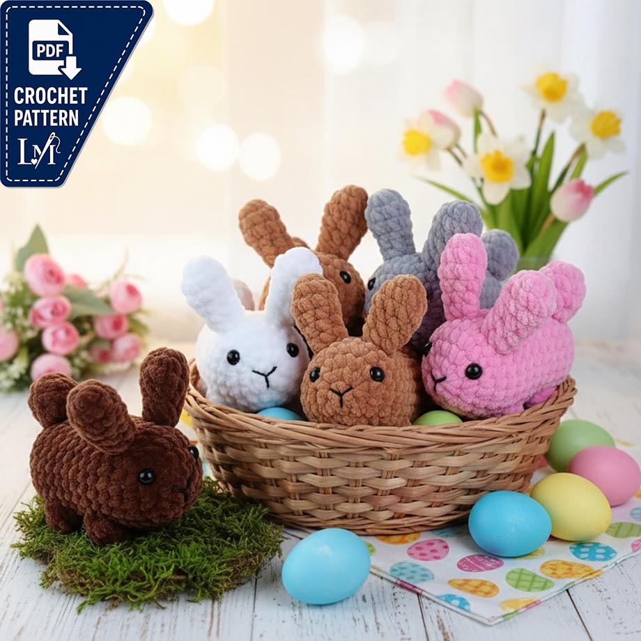 Chubby Bunny Crochet Pattern Projects for Plush Amigurumi